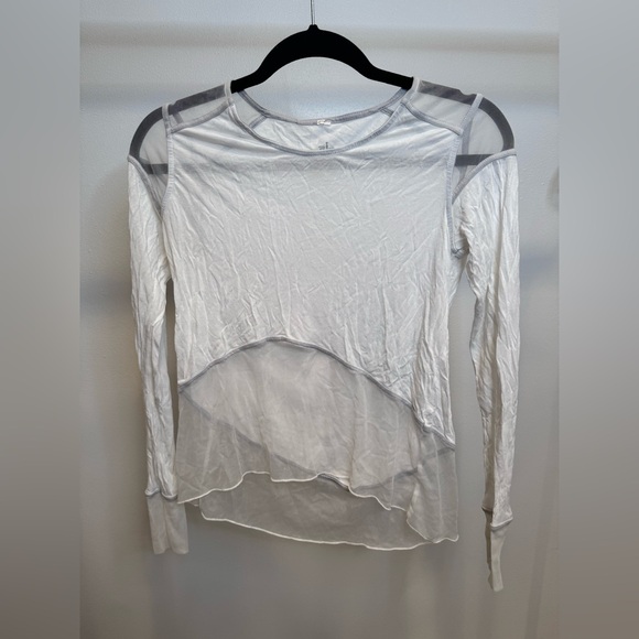 Alo Yoga semi sheer long sleeve workout top - Picture 1 of 4
